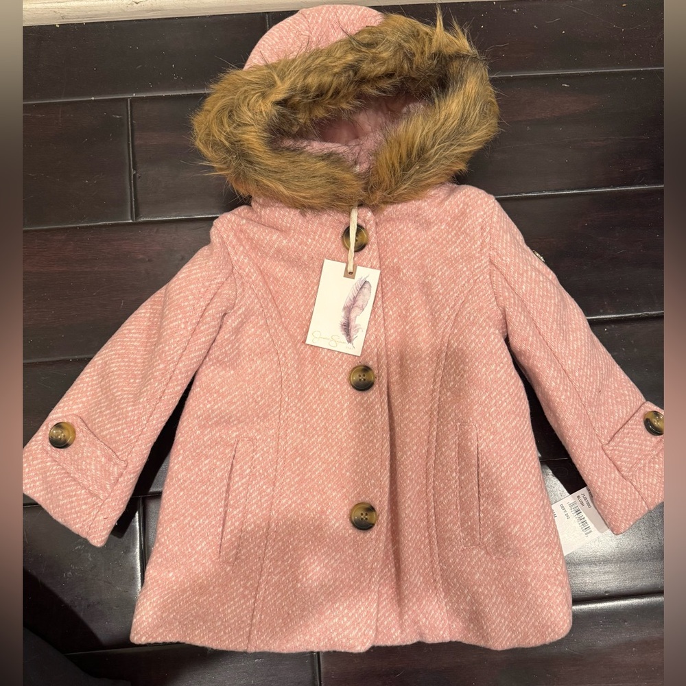 Pink coat jacket. Girls. Jessica simpson. 24 months. NWT